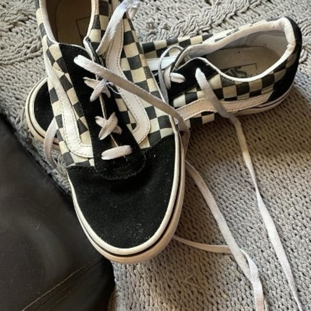 Vans Black and White Low-Top Sneakers
